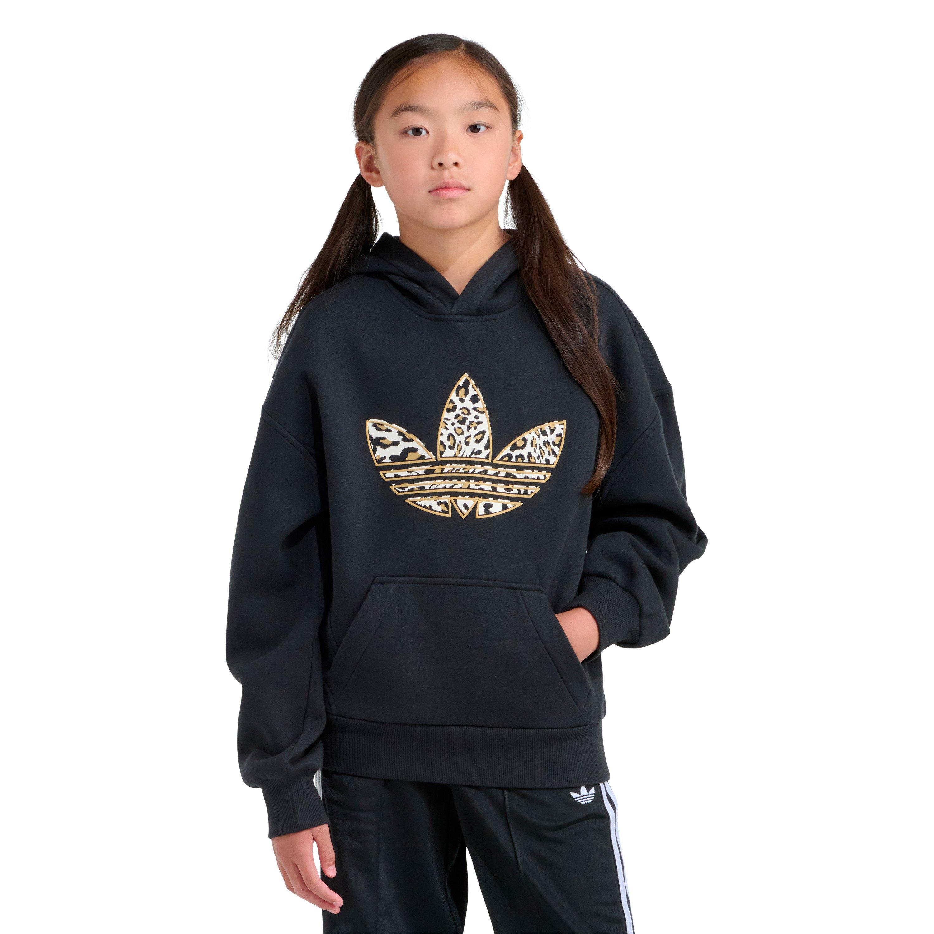 adidas Big Girls' Hoodie - Cheetah/Black